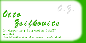 otto zsifkovits business card